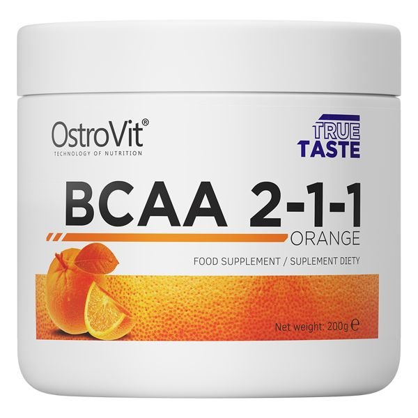 BCAA OstroVit BCAA 2-1-1, 200 грамм Апельсин,  мл, OstroVit. BCAA. Снижение веса Восстановление Антикатаболические свойства Сухая мышечная масса 