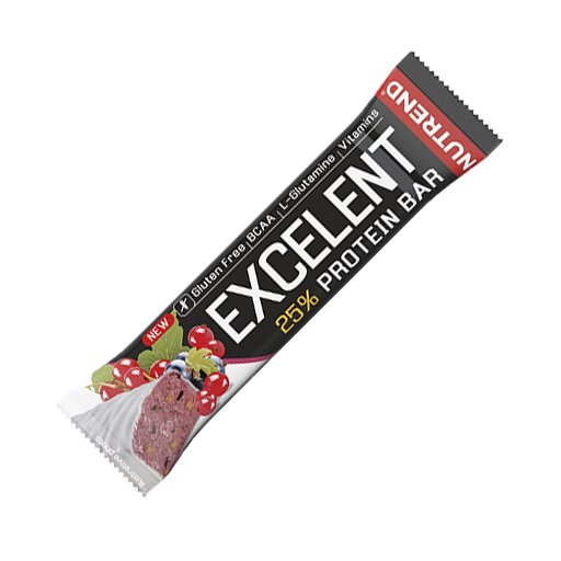 Батончик Nutrend Excelent Protein Bar, 85 грамм Черная смородина-клюква,  мл, Nutrend. Батончик. 