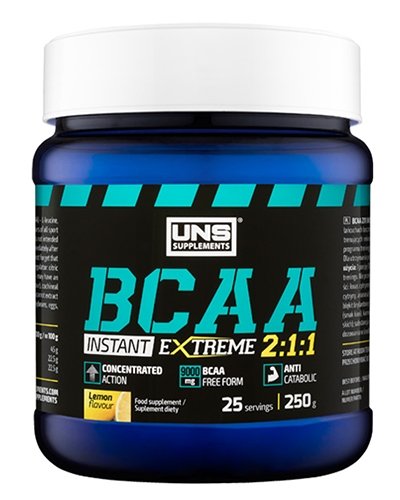 BCAA Instant Extreme 2:1:1, 250 g, UNS. BCAA. Weight Loss recovery Anti-catabolic properties Lean muscle mass 