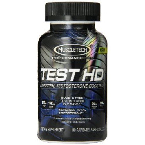 Стимулятор тестостерона Muscletech Test HD, 90 каплет,  мл, MuscleTech. Бустер тестостерона. Поддержание здоровья Повышение либидо Aнаболические свойства Повышение тестостерона 