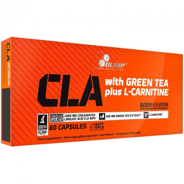 Olimp Labs CLA with Green Tea plus L-carnitin Sport Edition 60 капсул,  ml, Olimp Labs. L-carnitine. Weight Loss General Health Detoxification Stress resistance Lowering cholesterol Antioxidant properties 