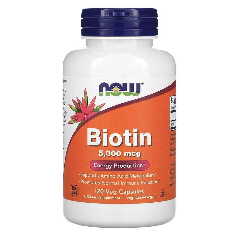 Now Біотин NOW Foods Biotin 5000 mcg 120 caps, , 