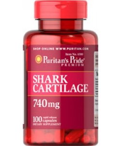 Puritan's Pride Shark Cartilage, , 100 шт