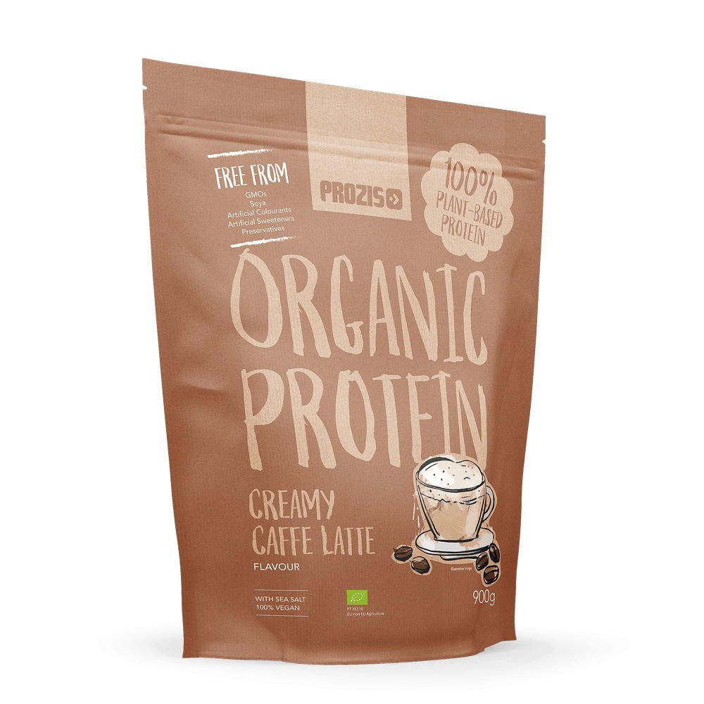 Протеин Prozis Organic Vegetable Protein, 900 грамм Кофе крем,  мл, Protein Factory. Протеин. Набор массы Восстановление Антикатаболические свойства 