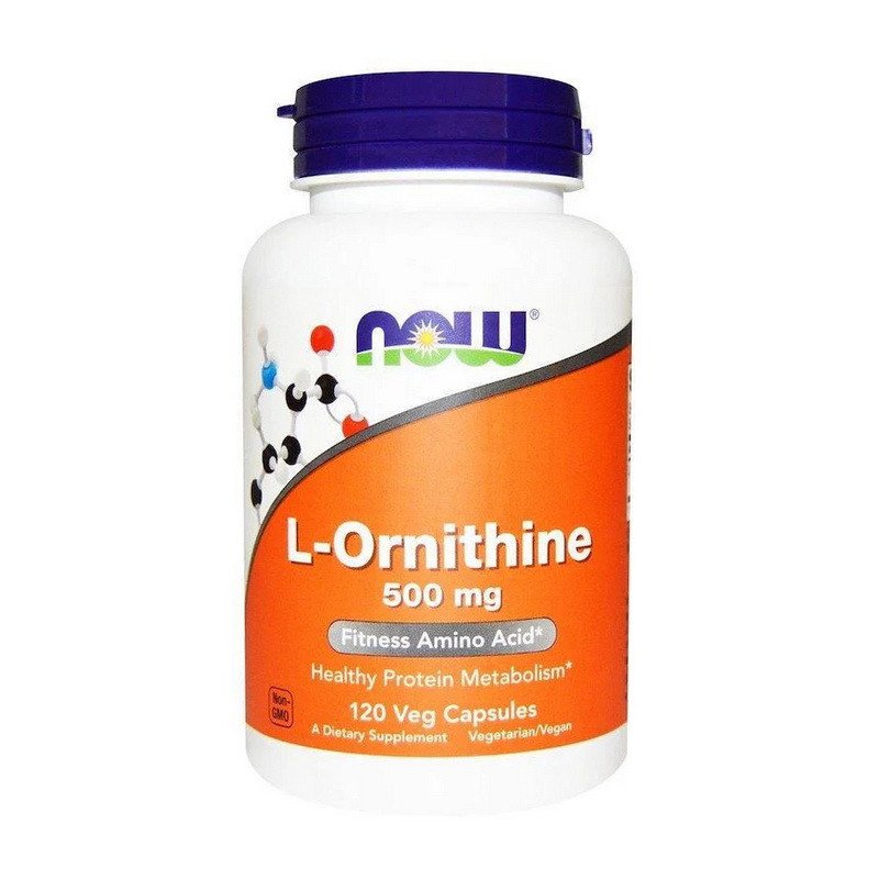 Орнитин Now Foods L-Ornithine 500 mg (120 капсул) нау фудс,  мл, Now. L-Орнитин. 