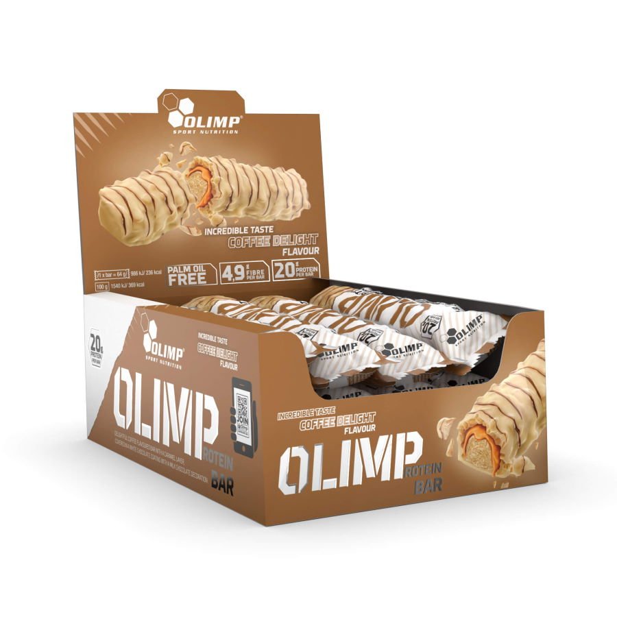 Батончик Olimp Protein bar, 12*64 грамм Кофе,  мл, Olimp Labs. Батончик. 