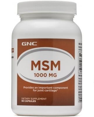 Для суставов и связок GNC MSM 1000, 90 капсул,  мл, GNC. Хондропротекторы. Поддержание здоровья Укрепление суставов и связок 