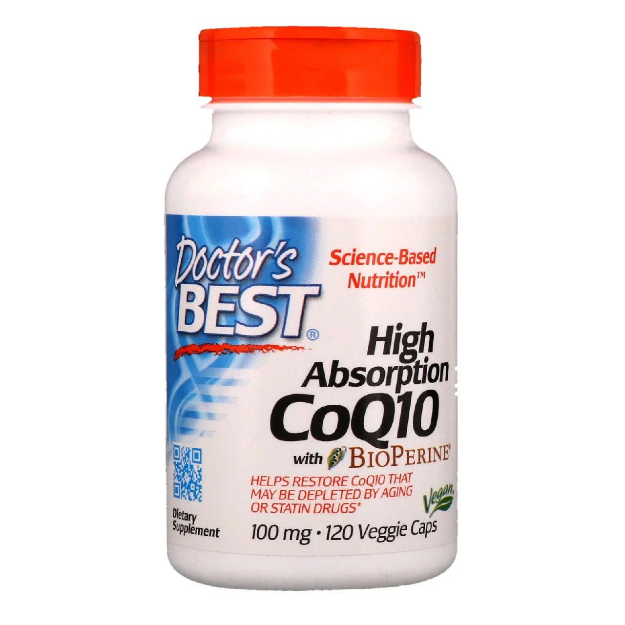Doctor's BEST High Absorption CoQ10 with BioPerine Doctor's Best 100 mg 120 Caps, , 60 шт.