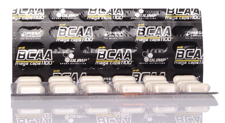 BCAA Mega Caps 1100, 30 шт, Olimp Labs. BCAA. Снижение веса Восстановление Антикатаболические свойства Сухая мышечная масса 