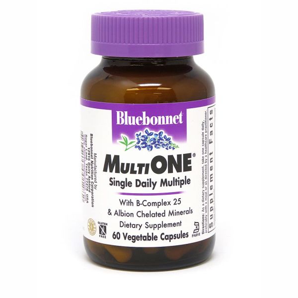 Витамины и минералы Bluebonnet Multi ONE, 60 вегакапсул,  мл, Bluebonnet Nutrition. Витамины и минералы. Поддержание здоровья Укрепление иммунитета 