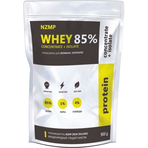 Протеин NZMP Whey Concentrate + Isolate 85%, 900 грамм Клубника,  мл, Nutri Force. Протеин. Набор массы Восстановление Антикатаболические свойства 