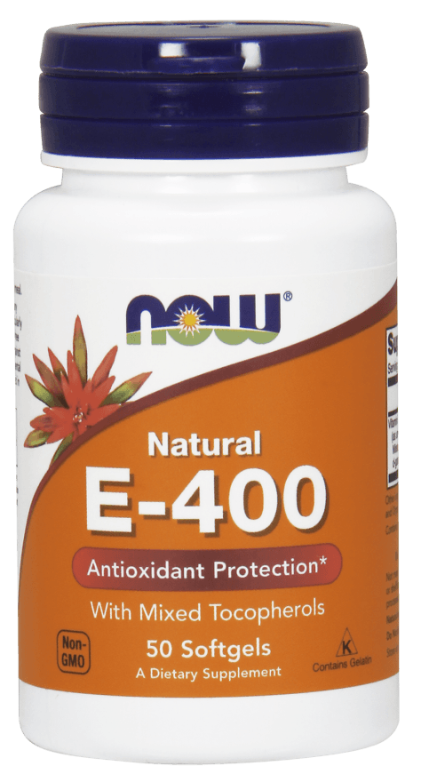 E-400, 50 pcs, Now. Vitamin E. General Health Antioxidant properties 