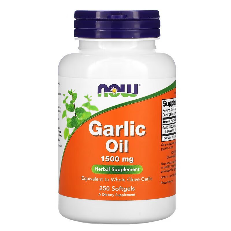 Натуральная добавка NOW Garlic Oil 1500 mg, 250 капсул,  мл, Now. Hатуральные продукты. Поддержание здоровья 