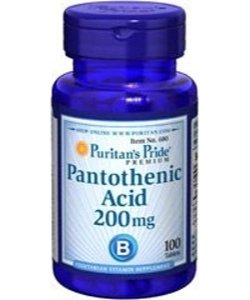 Puritan's Pride Pantothenic Acid 200 mg, , 200 pcs