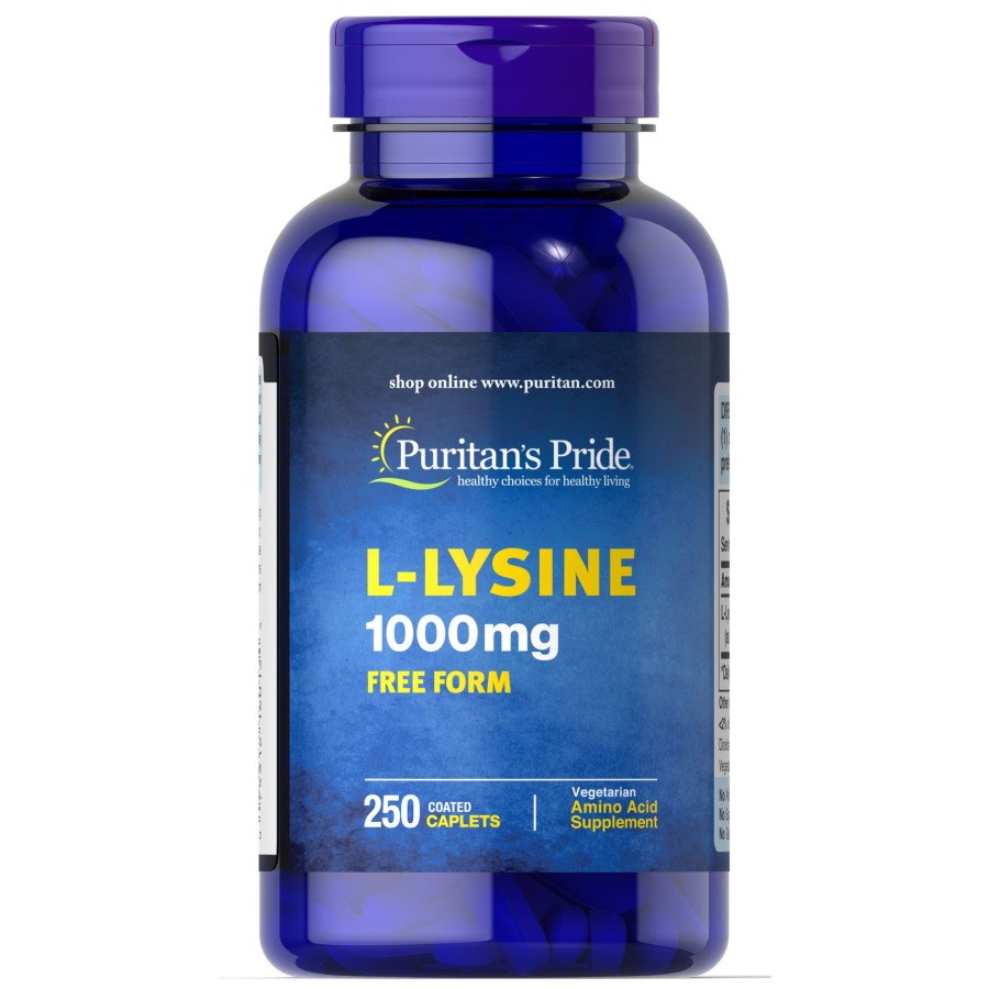 Аминокислота Puritan's Pride L-Lysine 1000 mg, 250 каплет,  ml, Puritan's Pride. Amino Acids. 