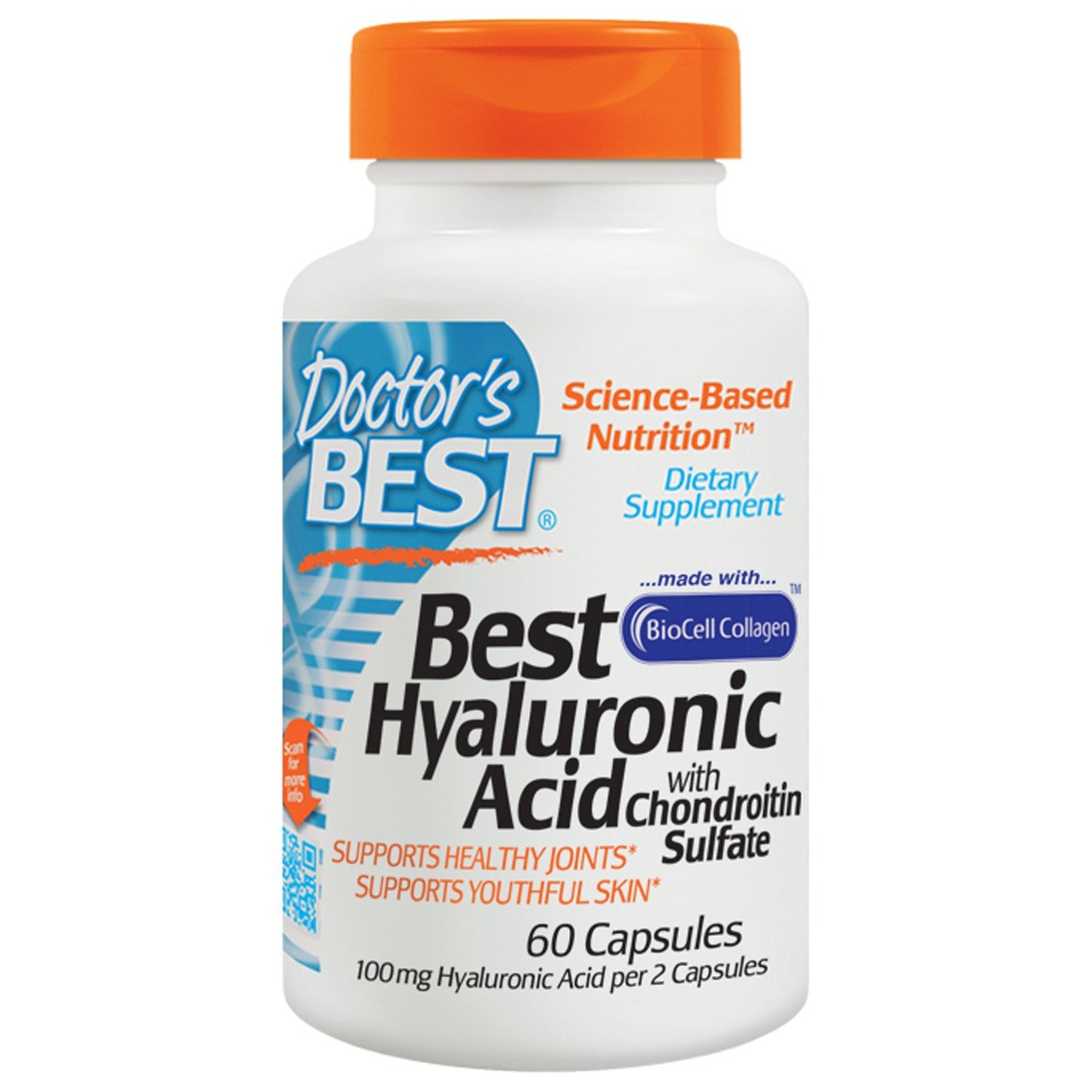 Doctor's BEST Doctor's Best Best Hyaluronic Acid+Chondroitin Sulfate 60 caps, , 60 шт.