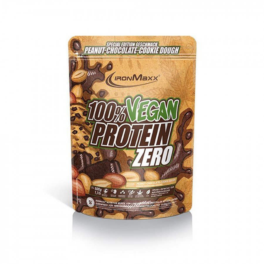 Протеин IronMaxx 100% Vegan Protein, 500 грамм Арахисовое шоколадное печенье,  мл, IronMaxx. Протеин. Набор массы Восстановление Антикатаболические свойства 