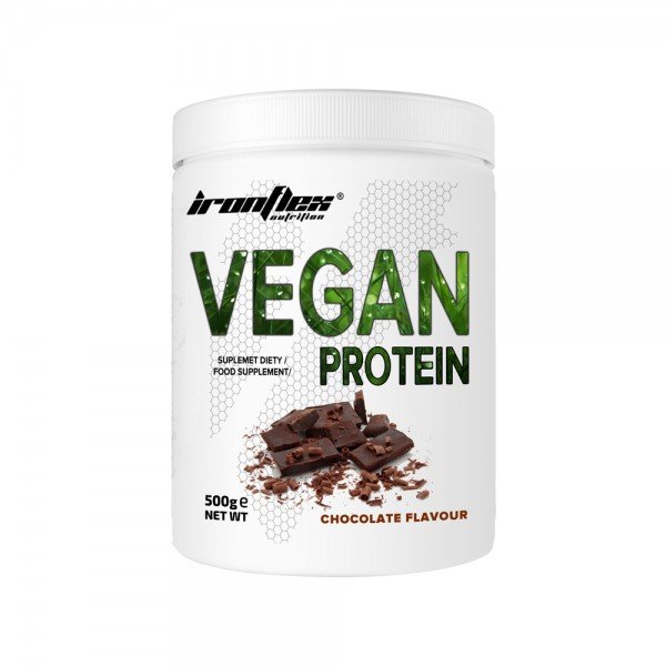 Протеин IronFlex Vegan Protein, 500 грамм Шоколад,  мл, IronFlex. Протеин. Набор массы Восстановление Антикатаболические свойства 
