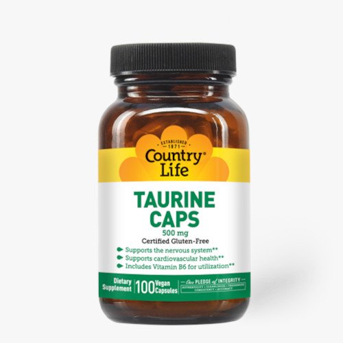 Аминокислота Country Life Taurine, 100 вегакапсул,  ml, Country Life. Amino Acids. 