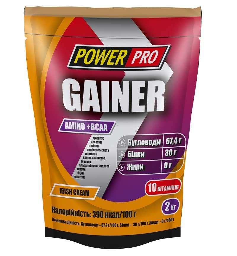Гейнер Power Pro Gainer Amino+BCAA 2000 г Ірландський Крем,  ml, Power Pro. Gainer. Mass Gain Energy & Endurance स्वास्थ्य लाभ 