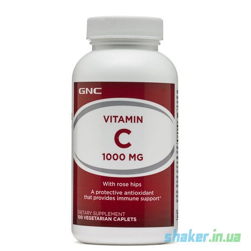 Витамин C GNC Vit C 1000 (100 таб) гнс,  мл, GNC. Витамин C. Поддержание здоровья Укрепление иммунитета 