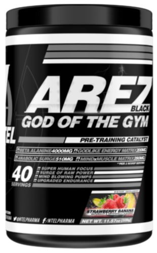 AREZ BLACK, 284 g, Intel Pharma. Pre Workout. Energy & Endurance 