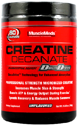 Creatine Decanate, 300 g, Muscle Meds. Monohidrato de creatina. Mass Gain Energy & Endurance Strength enhancement 