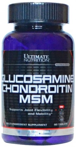 Glucosamine & Chondroitin & MSM, 90 pcs, Ultimate Nutrition. Glucosamine Chondroitin. General Health Ligament and Joint strengthening 