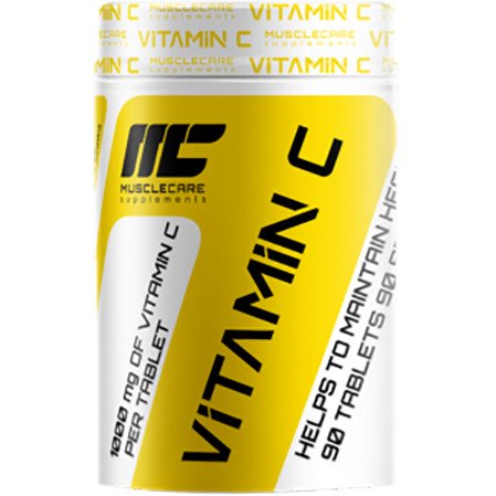 Vitamin C, 90 шт, Muscle Care. Витамин C. Поддержание здоровья Укрепление иммунитета 