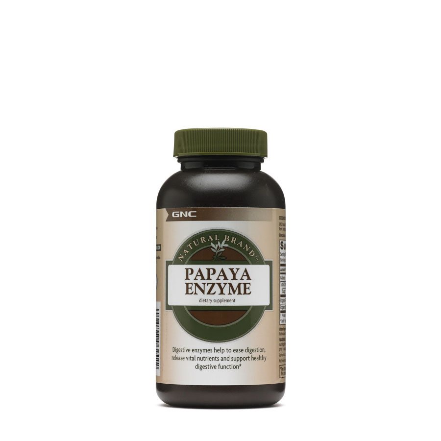 Натуральная добавка GNC Natural Brand Papaya Enzyme, 90 таблеток,  мл, GNC. Hатуральные продукты. Поддержание здоровья 