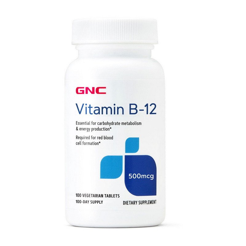 GNC Витамин Б 12 GNC Vitamin B-12 500 mcg 100 таблеток, , 