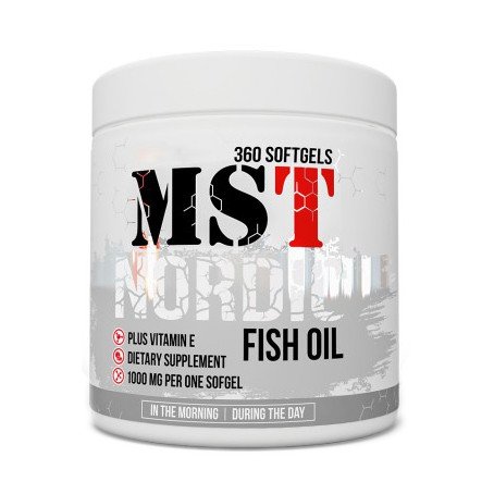 Рыбий жир MST Nordic Fish Oil (360 капс) омега 3 мст,  мл, MST Nutrition. Омега 3 (Рыбий жир). Поддержание здоровья Укрепление суставов и связок Здоровье кожи Профилактика ССЗ Противовоспалительные свойства 