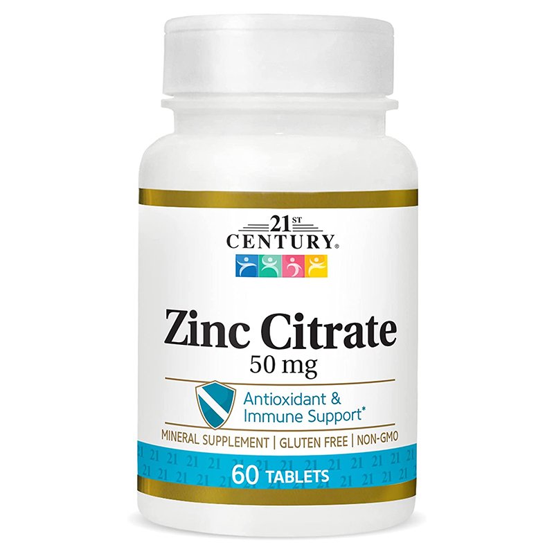 21st Century Витамины и минералы 21st Century Zinc Citrate 50 mg, 60 таблеток, , 