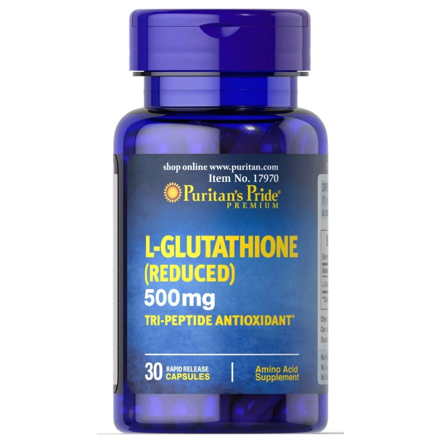 Аминокислота Puritan's Pride L-Glutathione 500 mg, 30 капсул,  мл, Puritan's Pride. Аминокислоты. 