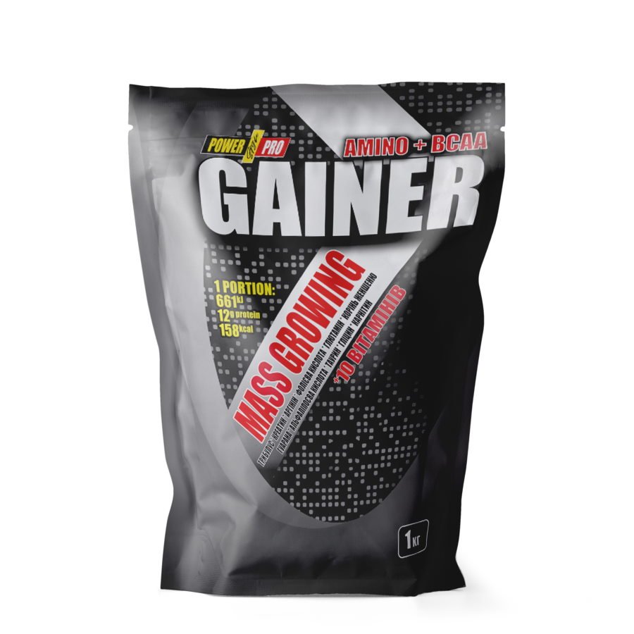 Гейнер Power Pro Gainer, 1 кг Ваниль,  ml, Power Pro. Ganadores. Mass Gain Energy & Endurance recuperación 