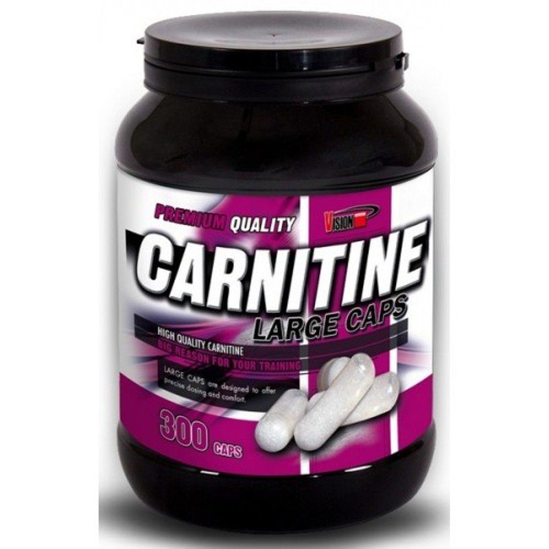 Carnitine Large Caps, 300 piezas, Vision Nutrition. L-carnitina. Weight Loss General Health Detoxification Stress resistance Lowering cholesterol Antioxidant properties 