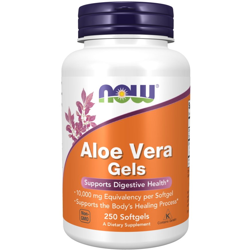 Натуральная добавка NOW Aloe Vera gels, 250 капсул,  мл, Now. Hатуральные продукты. Поддержание здоровья 