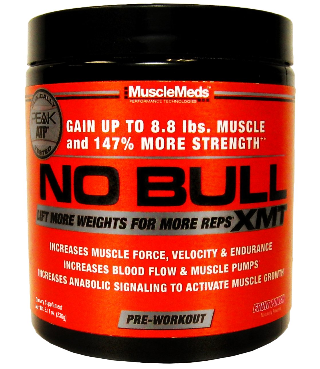NO Bull XMT, 230 g, Muscle Meds. Pre Entreno. Energy & Endurance 