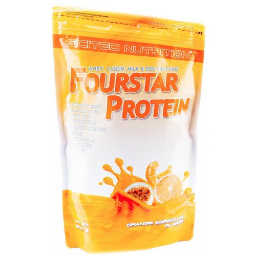 Протеин Scitec Fourstar Protein, 500 грамм Апельсин-маракуйя,  мл, Scitec Nutrition. Протеин. Набор массы Восстановление Антикатаболические свойства 