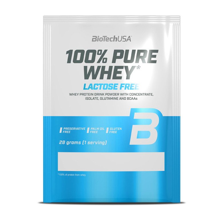 Протеин BioTech 100% Pure Whey, 28 грамм Шоколад-арахис,  мл, BioTech. Протеин. Набор массы Восстановление Антикатаболические свойства 