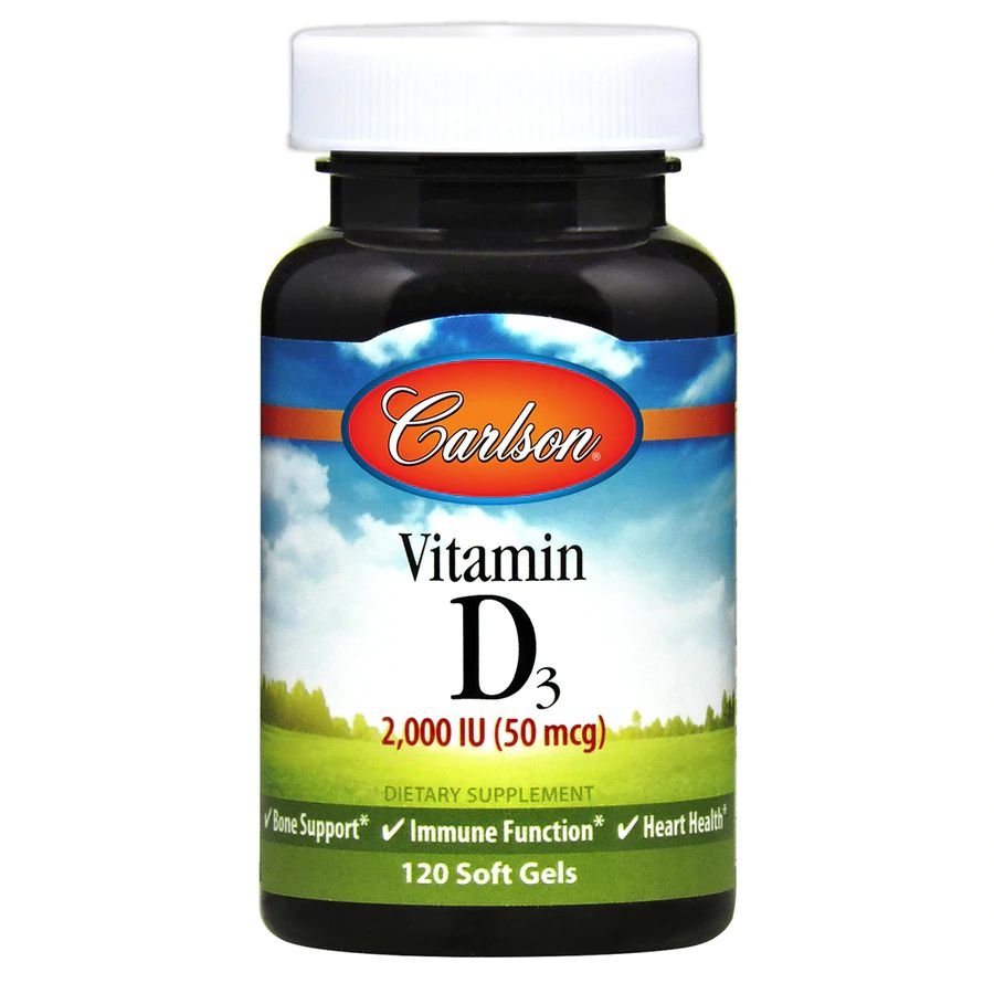Витамины и минералы Carlson Labs Vitamin D3 2000 IU, 120 капсул,  ml, Carlson Labs. Vitaminas y minerales. General Health Immunity enhancement 
