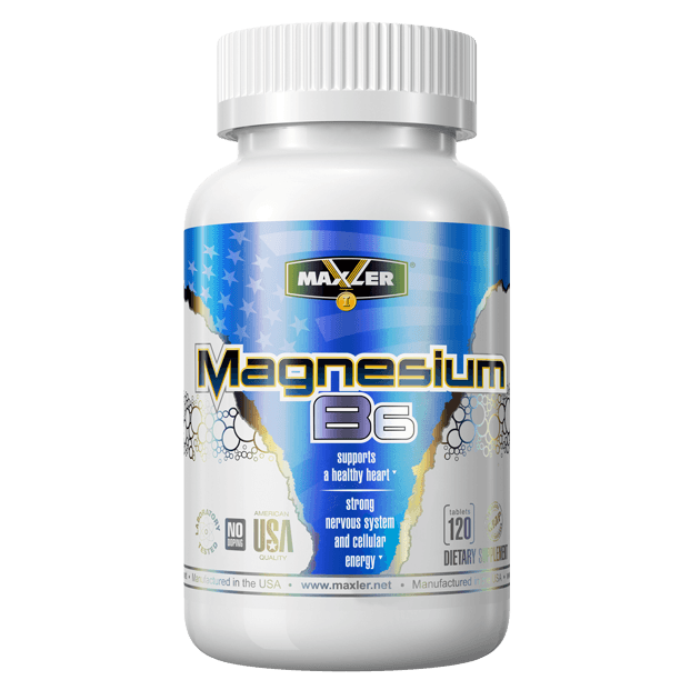 Magnesium B6, 120 pcs, Maxler. Vitamin Mineral Complex. General Health Immunity enhancement 