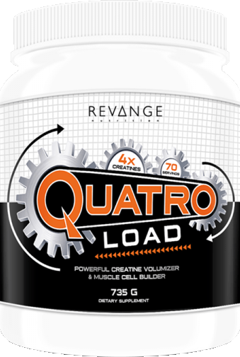 REVANGE  Quatro Load 735g / 70 servings,  ml, Revange. Сreatine. Mass Gain Energy & Endurance Strength enhancement 