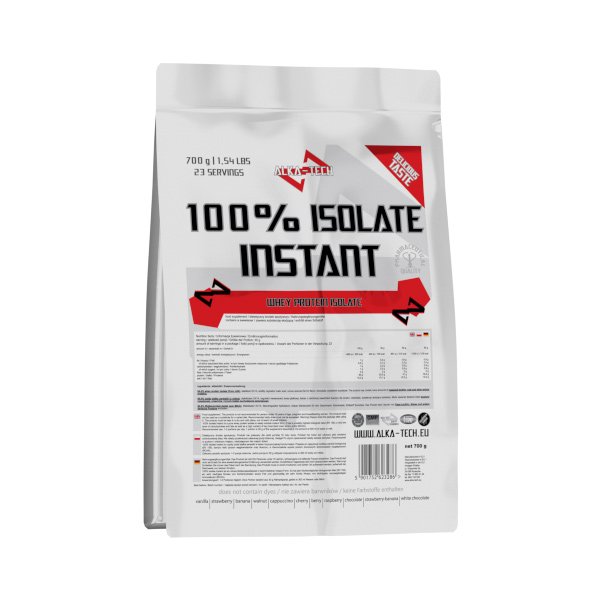 100% Isolate Instant, 700 g, Alka-Tech. Whey Isolate. Lean muscle mass Weight Loss recovery Anti-catabolic properties 