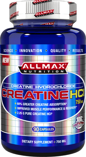 Creatine HCl 750 mg, 90 piezas, AllMax. Clorhidrato de creatina. 