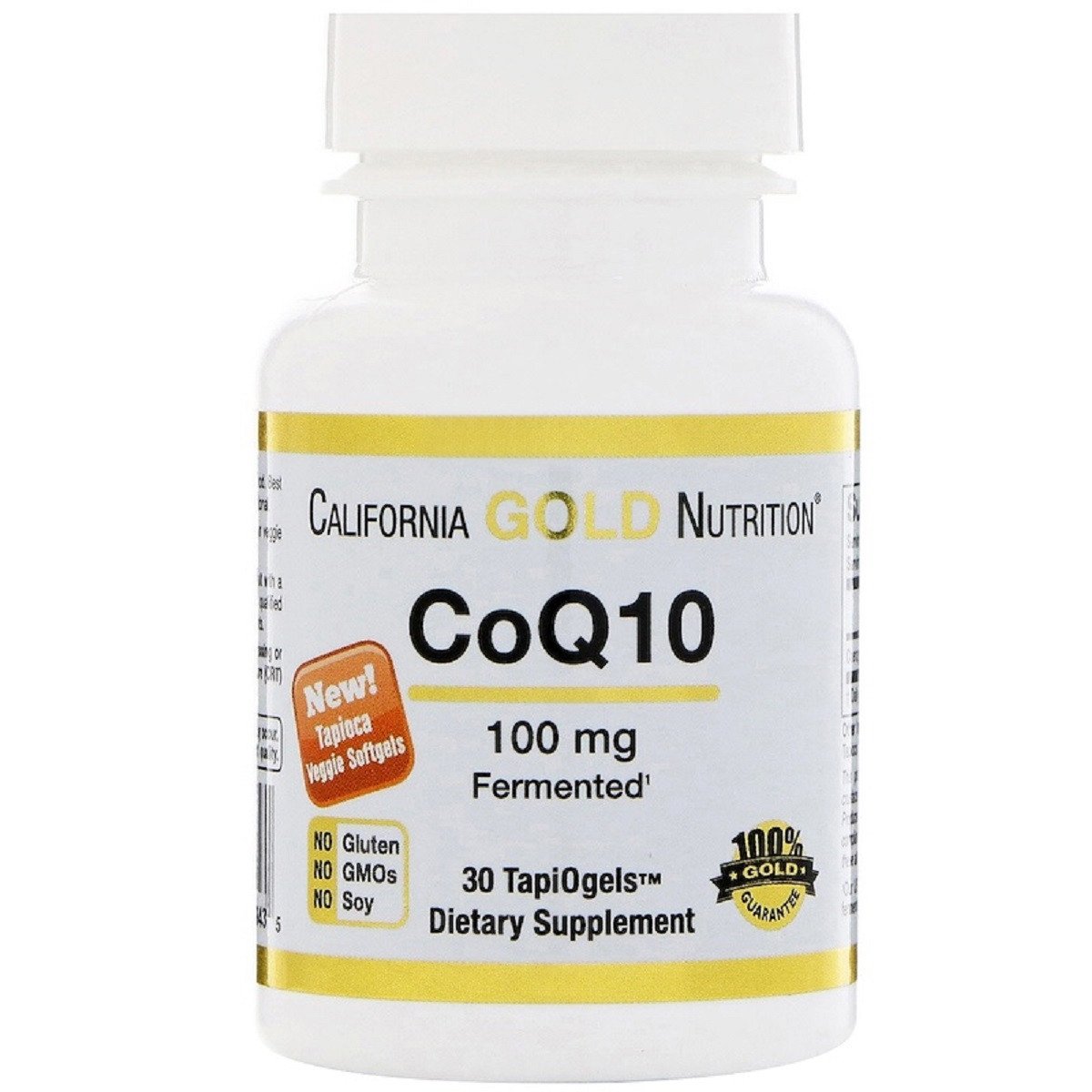 California Gold Nutrition Коэнзим Q10, CoQ10, California Gold Nutrition, 100 мг, 30 Вегетарианских Таблеток, , 30 