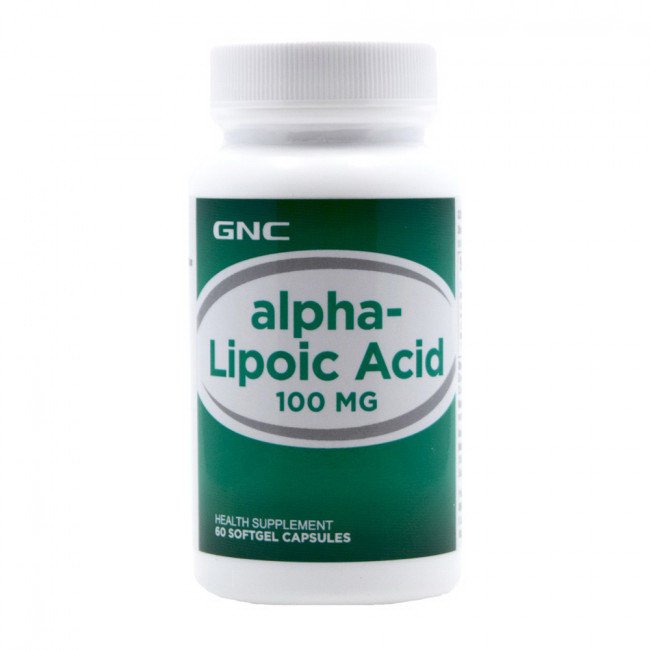 Альфа-липоевая кислота GNC Alpha-Lipoic Acid 100 mg 60 капсул,  мл, GNC. Альфа-липоевая кислота. Поддержание здоровья Регуляция углеводного обмена Регуляция жирового обмена 
