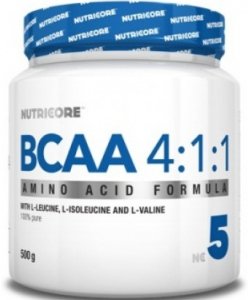 BCAA 4:1:1, 500 g, Nutricore. BCAA. Weight Loss स्वास्थ्य लाभ Anti-catabolic properties Lean muscle mass 