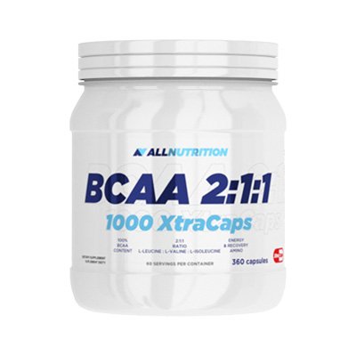 AllNutrition BCAA 2:1:1 1000 Xtra Caps 360 капс Без вкуса,  ml, AllNutrition. BCAA. Weight Loss recuperación Anti-catabolic properties Lean muscle mass 