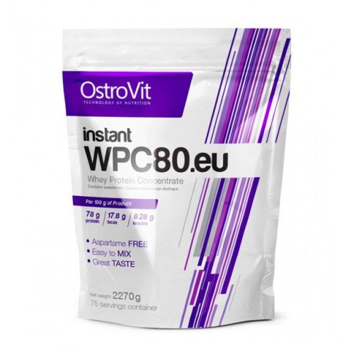 Instant WPC80.eu, 2270 g, OstroVit. Whey Concentrate. Mass Gain recovery Anti-catabolic properties 